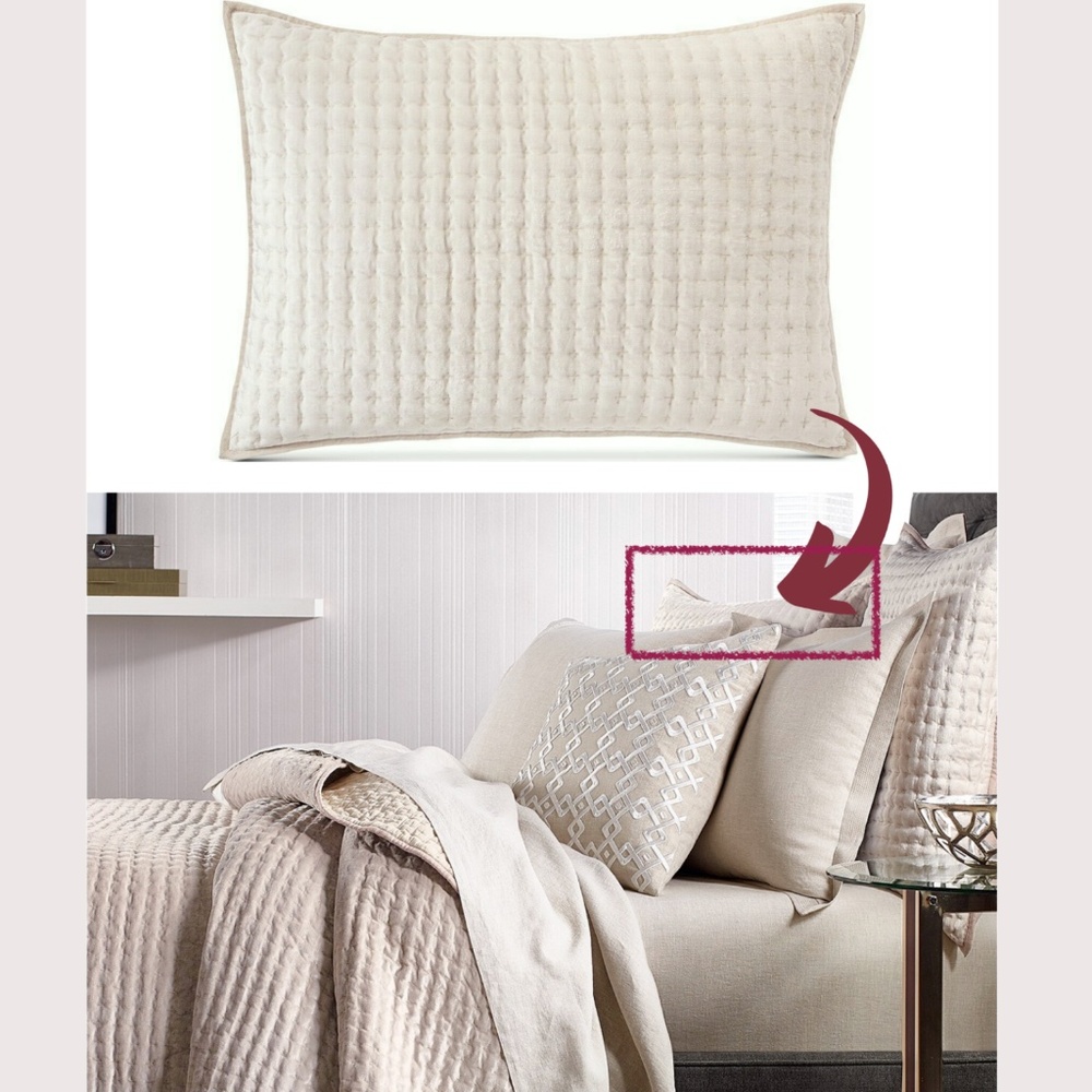 NEW Hotel Collection‎ Velvet Quilted (1 ) Standard Pillow Case Sham - Picture 11 of 11